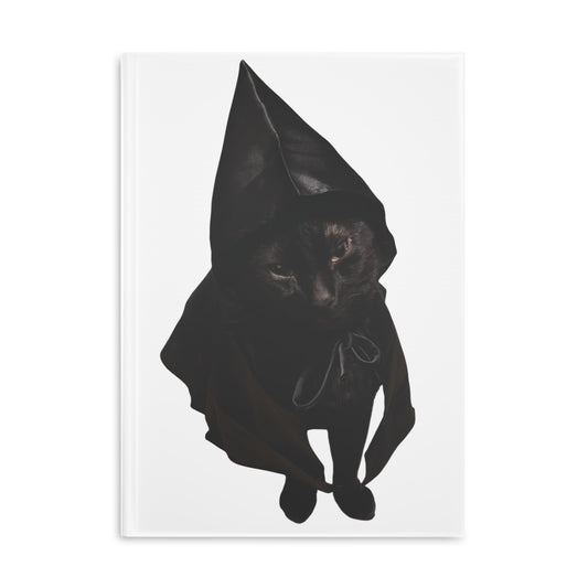 Quest Accepted Shadow the Cat Hardcover Notebook — Puffy Black Cat Journal