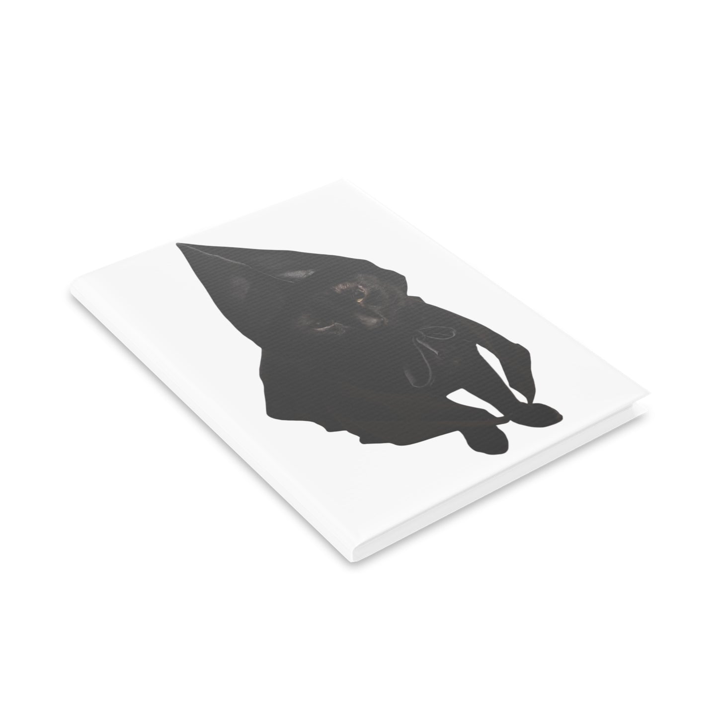 Quest Accepted Shadow the Cat Hardcover Notebook — Puffy Black Cat Journal