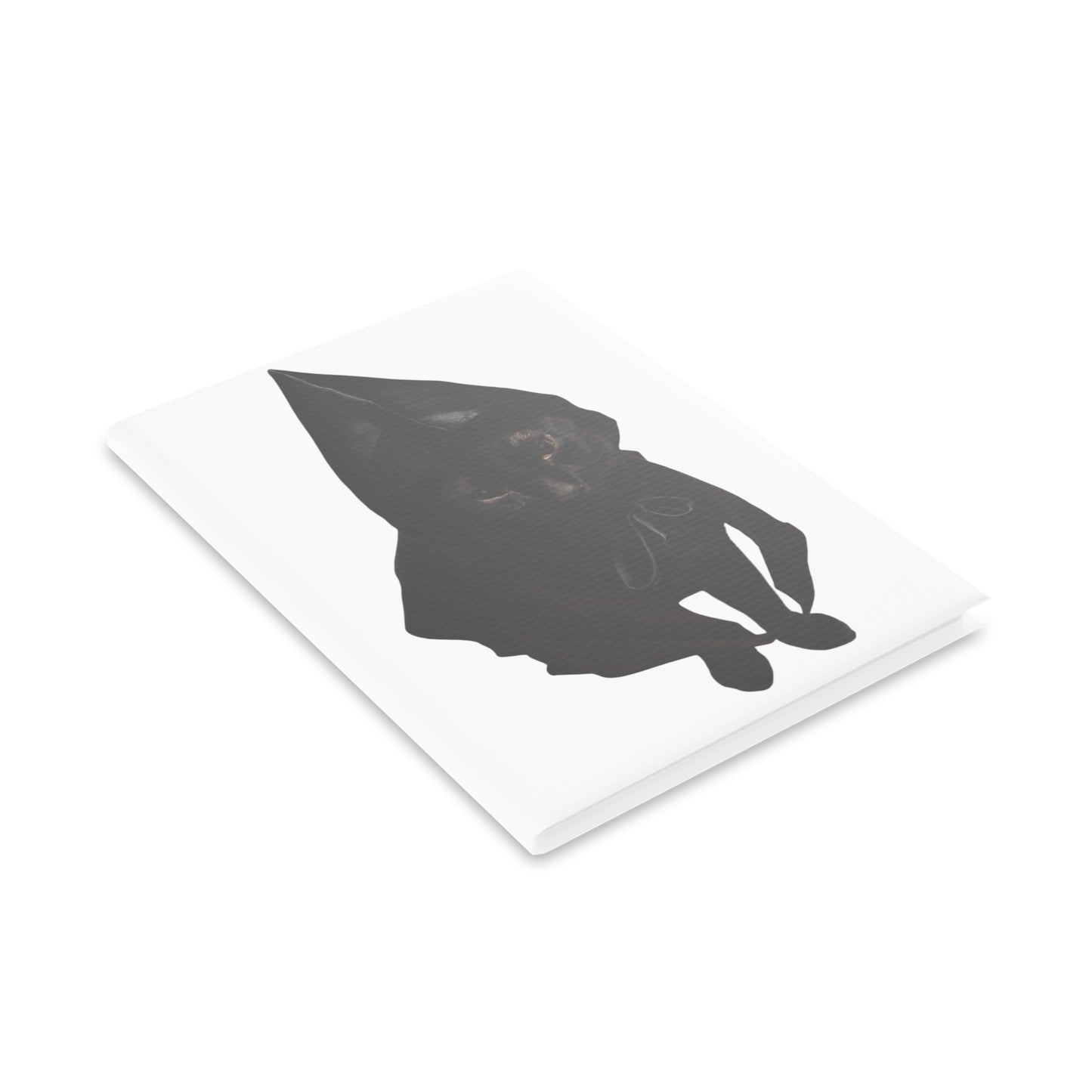 Quest Accepted Shadow the Cat Hardcover Notebook — Puffy Black Cat Journal